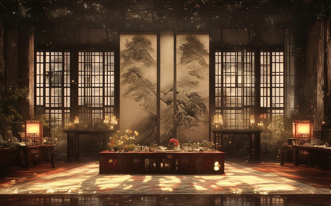 Analysis of a Classic Chinese Poem: 咸亨殿宴近臣诸亲柏梁体