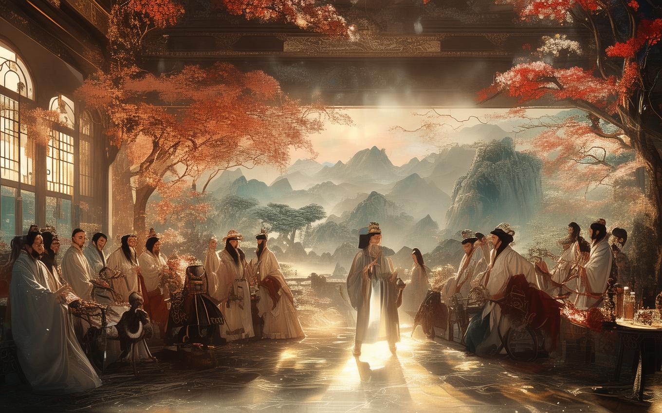 Analysis of a Classic Chinese Poem: 春晚宴两相及礼官丽正殿学士探得风字