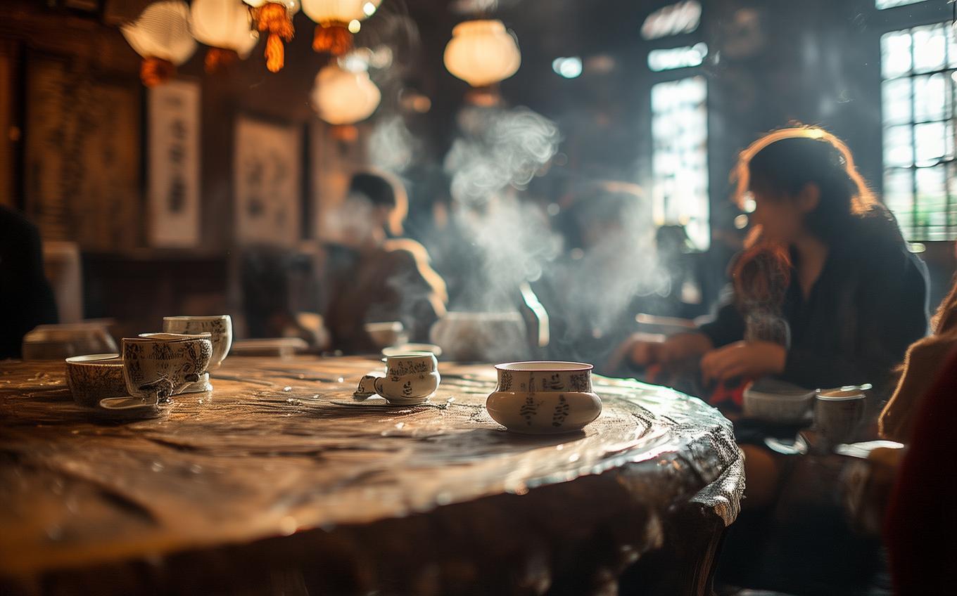 Learning Chinese Word: 喝茶