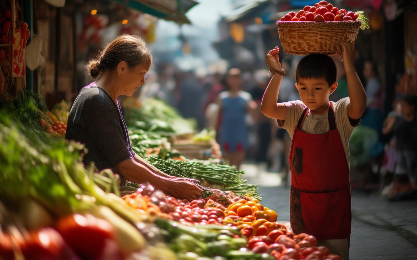 Learning Chinese Word: 买菜