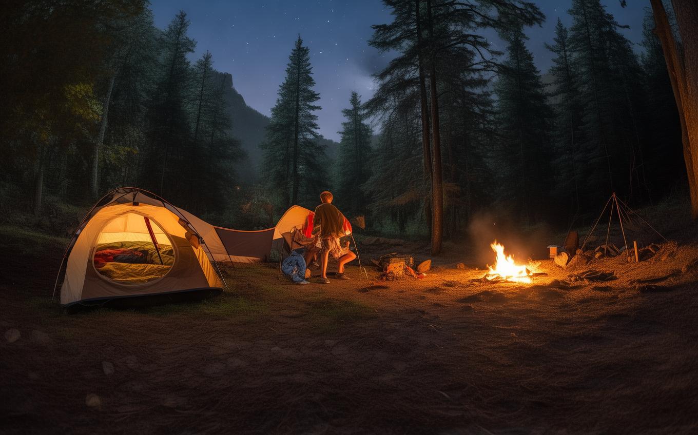 Learning Chinese Word: 露营